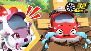 Five Little Cars Jumping on the Road | Safety | Nursery Rhymes & Kids Songs | BabyBus  Cars World