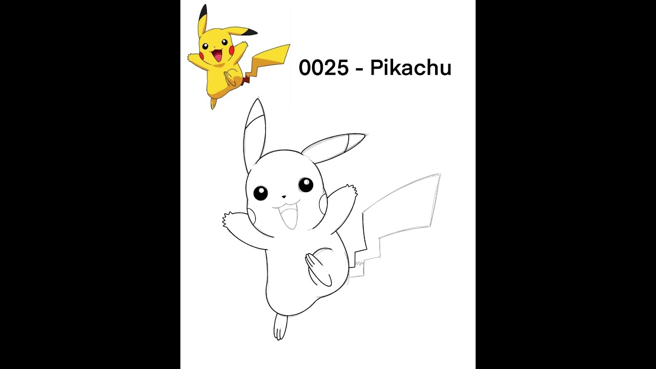 Pokémon coloring book pages for kids speed coloring Pikachu and