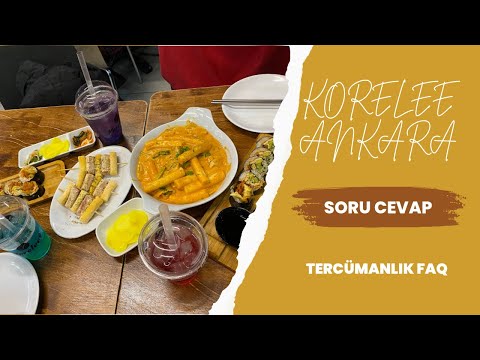 Tercümanlık Soru Cevap | Kore Restoranında Akşam Yemeği Korelee Tercümanlık