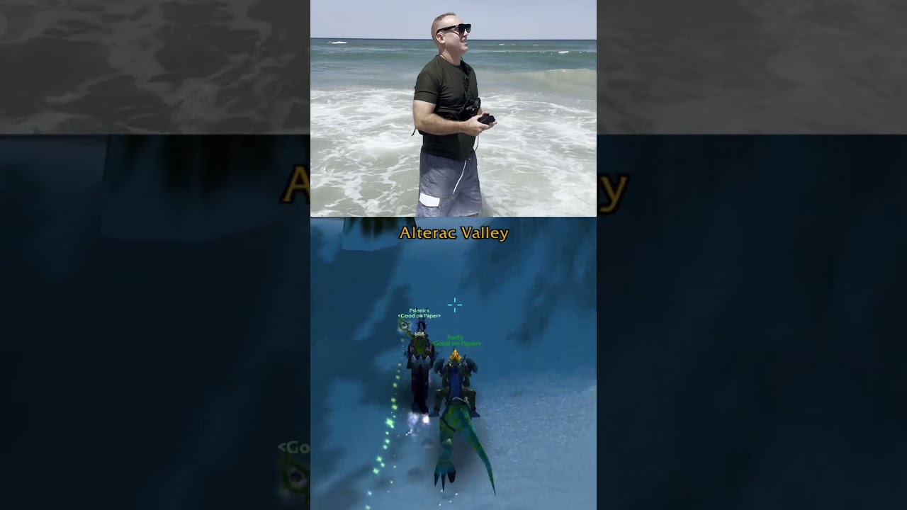 Swifty Playing wow at the Beach! 