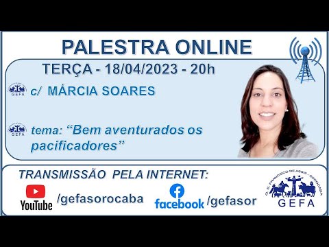 Assista: Palestra Online - c/ M�?RCIA SOARES (18/04/2023)