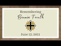 Memorial Service - Bennie Faulk