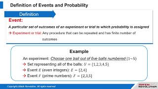 O1. Definition of Events and Probability