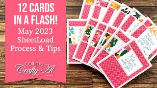 Make 12 Cards in a Flash! May 2023 SheetLoad of Cards #SLCTMay2023 | Process &amp; Tips