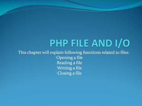 File operation in PHP