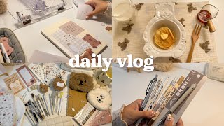 vlog  homecafe: fluffy japanese pancakes, stationery haul, decorating my new journal ♡