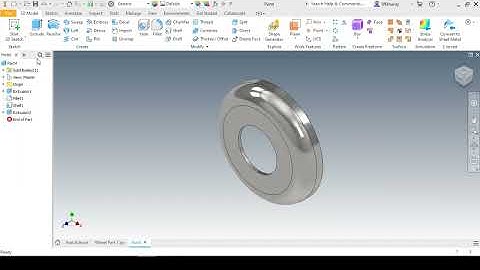 Autodesk Inventor Professional Tutorial (Skateboard Modelling) - Washer
