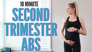 10 Minute Second Trimester Prenatal Abs & Core Workout - strengthen your core for pregnancy & beyond
