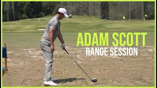 Watch Adam Scott Warm Up Swings On The Range