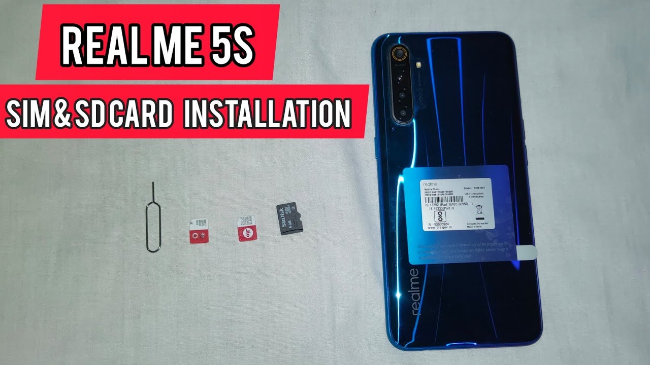 Realme 5s How To Insert Sim Sd Card In Realme 5s Youtube