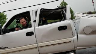 Tree Falls on Pickup Truck