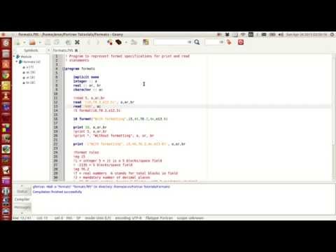 Fortran Programming Tutorials Revised 024 Formats Arrays Allocate Limits Of Int Youtube