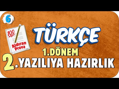 6.Sınıf Türkçe 1.Dönem 2.Yazılıya Hazırlık 📝 #2023