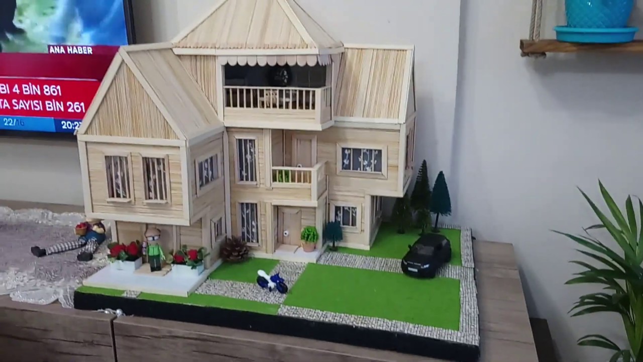 ÇÖP ŞİŞTEN MAKET EV dıy MODEL HAUSE 2020 . YouTube