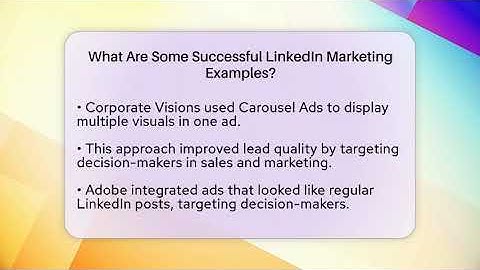 What Are Some Successful LinkedIn Marketing Examples? - Everyday-Networking