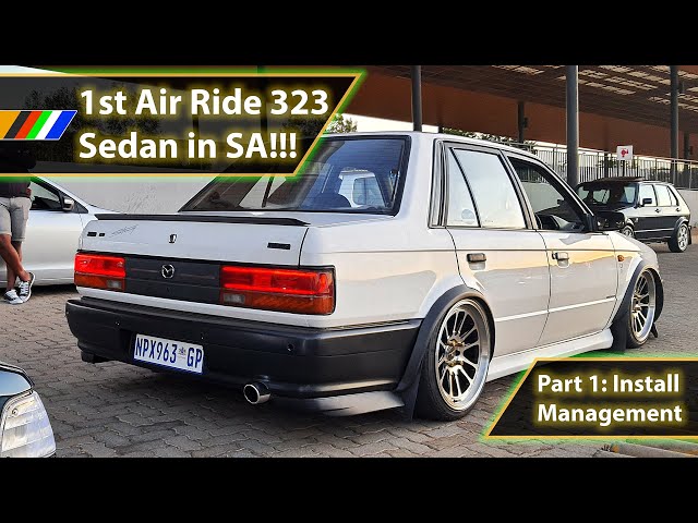 First Air Ride Mazda 323 Sedan In SA! - Install - YouTube