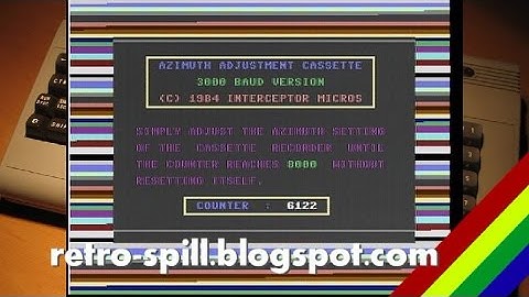 Azimuth Head Alignment - Commodore 64