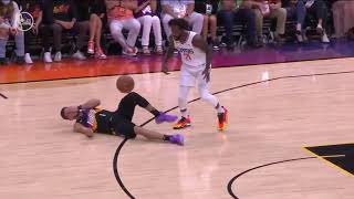 Devin Booker & Pat Beverley Bump head & Both went to the locker room
