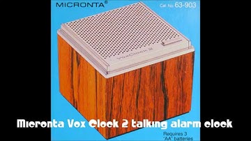 Micronta Vox Clock 2 Talking Vintage Alarm Clock