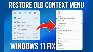 Restore The Old Context Menu in Windows 11 ( 2025 ) - Step by Step