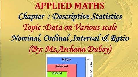 Maths Shiksha by Archana Dubey ,Class11Applied Maths, Scales of Measurement,Nominal,Ordinal,Interval
