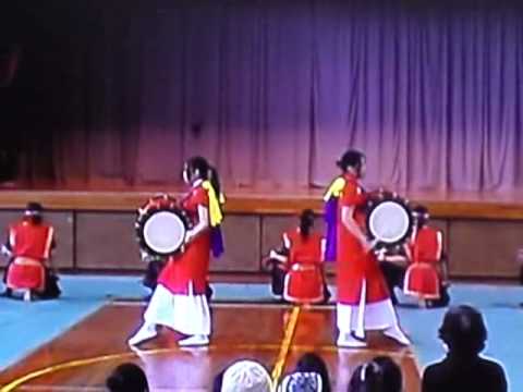 2012年 棚原弥勒太鼓 坂田小学校「金太郎祭り」公演　～一合まいた～