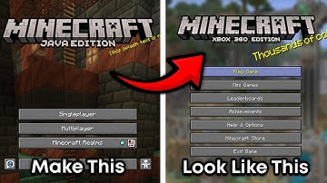 How To Make Minecraft Java Edition Look Like The Legacy Console Edition