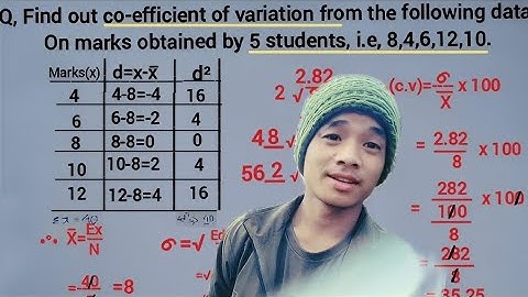 Find Out Co-efficient Of Variation //Given The Following Data