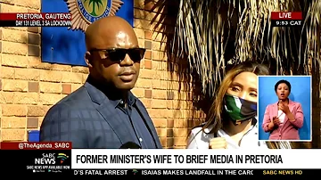 Norma Gigaba to address the media outside the Brooklyn Police Station in Pretoria