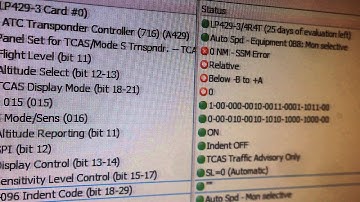 XPDR Panel ARINC test