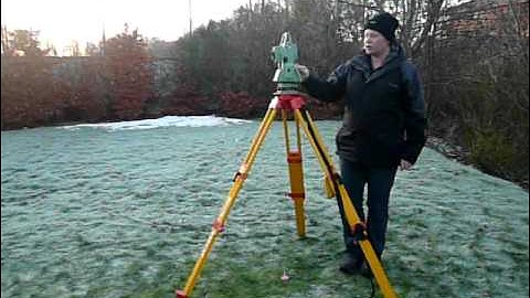Setting up a total station over a point