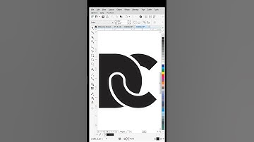 D+C Logo Design in Coreldraw #shorts