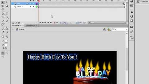 How to Make Text Animation Happy Birthday in Adobe Flash CS6