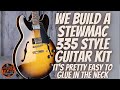 We build a stewmac 335 kit let us show you how easy it is to glue in the neck