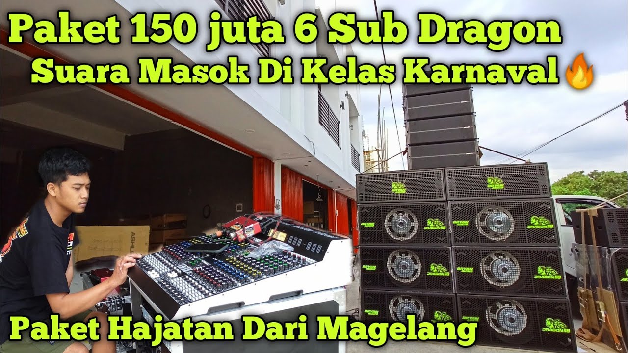 Suaranya Sekelas Karnaval🔥Paket 150 Juta BRYAN AUDIO 6 Box Dragon Spek Hajatan Der