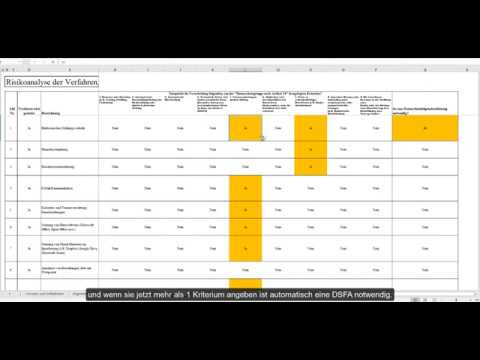 Update New Vorstellung der Excel Vorlage zur DSGVO Dokumentation