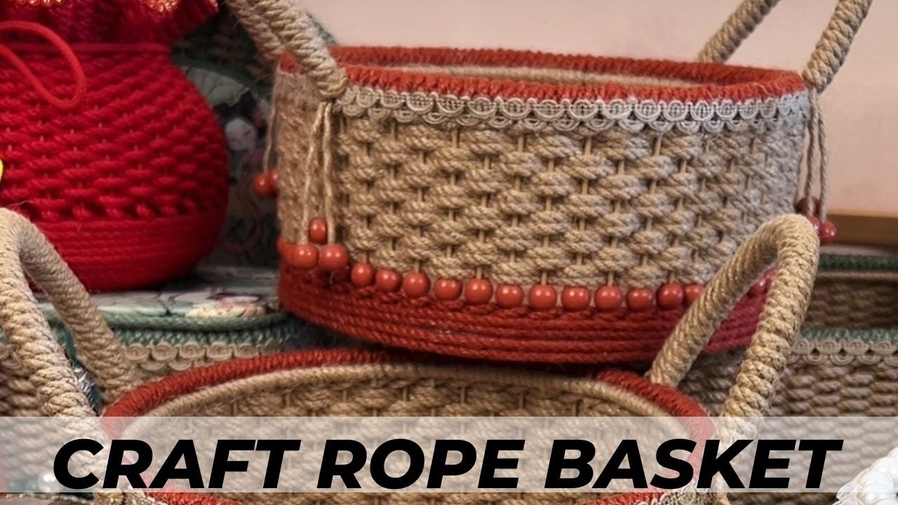 Rope Basket Tutorial, How to Make Rope Basket #diy #handmade # - YouTube