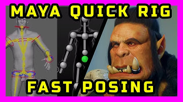 Posing Quickly with Maya QuickRig and Zbrush - Character Creation 3D Tutorial for Beginners