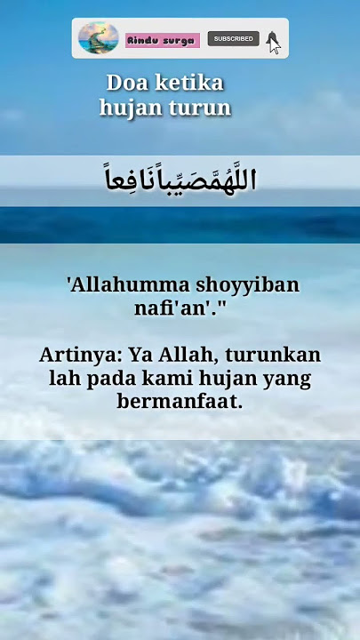 Doa ketika hujan turun