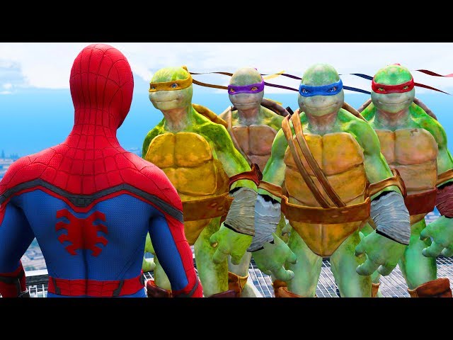 Spider Man Vs Teenage Mutant Ninja Turtles Epic Superheroes War Youtube - teenage mutant ninja turtles roblox games free robux hack