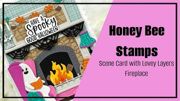 Sweet Scene Card with Lovely Layers Fireplace and Add-On With Mari