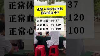 正常人的身体指标,你知道多少? #生活百科 #健康科普 #涨知识
