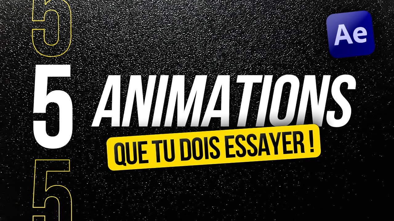 5 animation de Texte MINIMALISTE sur After Effects tuto after