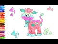 Как нарисовать корова с MiMi 😺 | Раскраски детей HD | Рисование и окраска 🎨