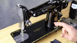 1950 Singer 201-2 Centennial Badge AJ698340