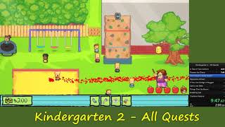 Kindergarten 2 Speedrun - All Quests (36:45) [WR]