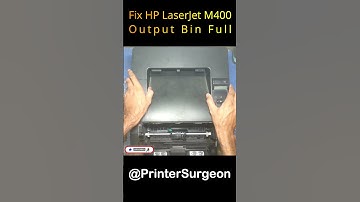 5 Minute FIX for HP LaserJet M400 Output Bin Full Error