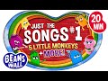 Just the songs 1 with 5 little monkeys  more  kids songs  beans in the wall