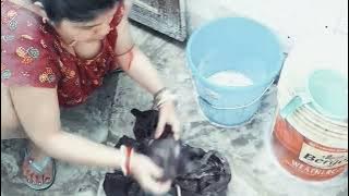 Desi Village Bhabhi Cloth washing❤️cleaning vlog❤️Indian vlogger❤️ Nighty Vlog