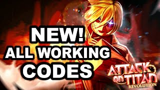 *NEW* ALL WORKING CODES FOR ATTACK ON TITAN REVOLUTION - ROBLOX AOTR CODES